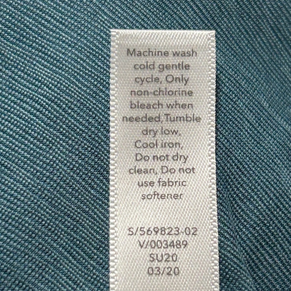Athleta Long Sleeve Crew Neck Top Teal Blue XL Relaxed FitAthleta - Picture 6 of 7